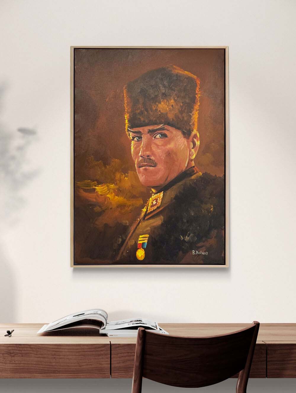 Atatürk'ün Potresi Yağlı Boya Tablosu Simurg Sanatevi