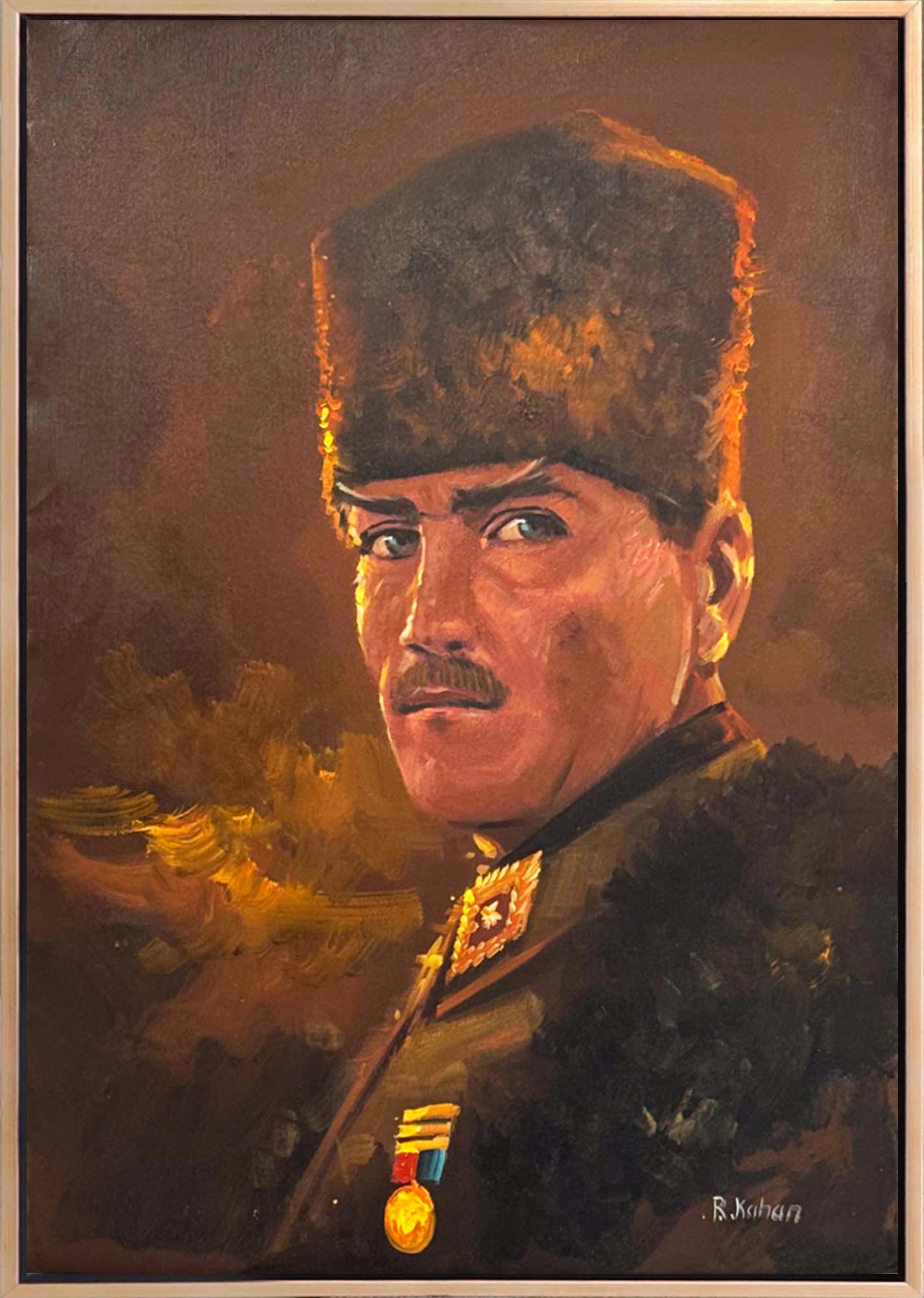 Atatürk'ün Potresi Yağlı Boya Tablosu Simurg Sanatevi