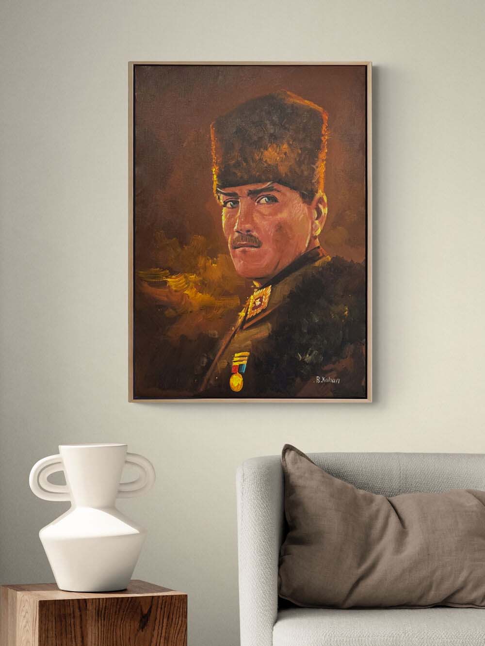 Atatürk'ün Potresi Yağlı Boya Tablosu Simurg Sanatevi