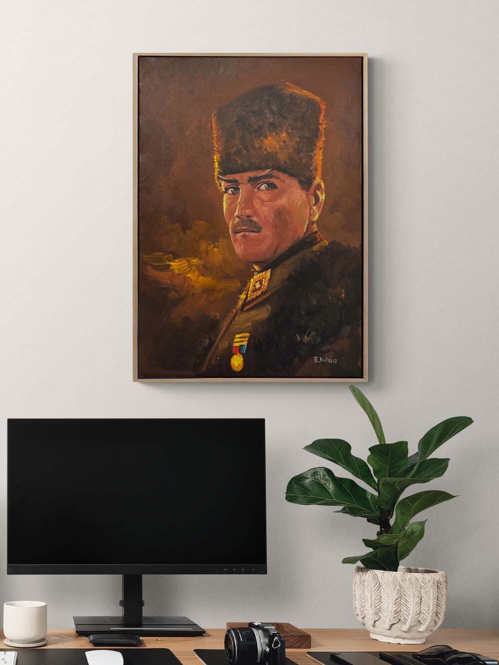 Atatürk'ün Potresi Yağlı Boya Tablosu Simurg Sanatevi