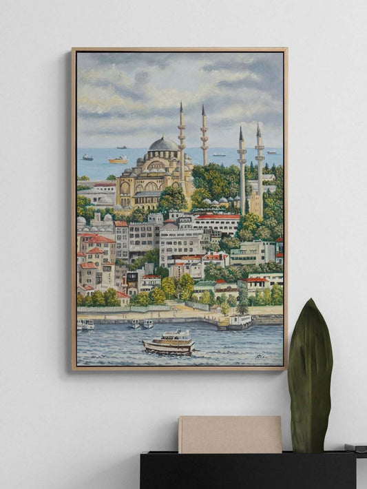 Süleymaniye Cami Yağlı Boya Tablosu Simurg Sanatevi