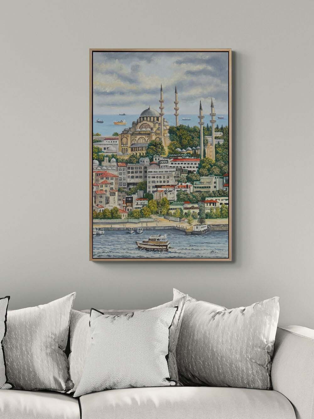 Süleymaniye Cami Yağlı Boya Tablosu Simurg Sanatevi