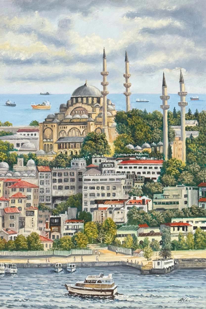 Süleymaniye Cami Yağlı Boya Tablosu Simurg Sanatevi