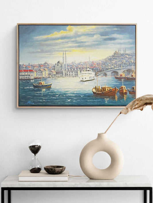 Huzurun Rengi İstanbul Yağlı Boya Tablosu Simurg Sanatevi