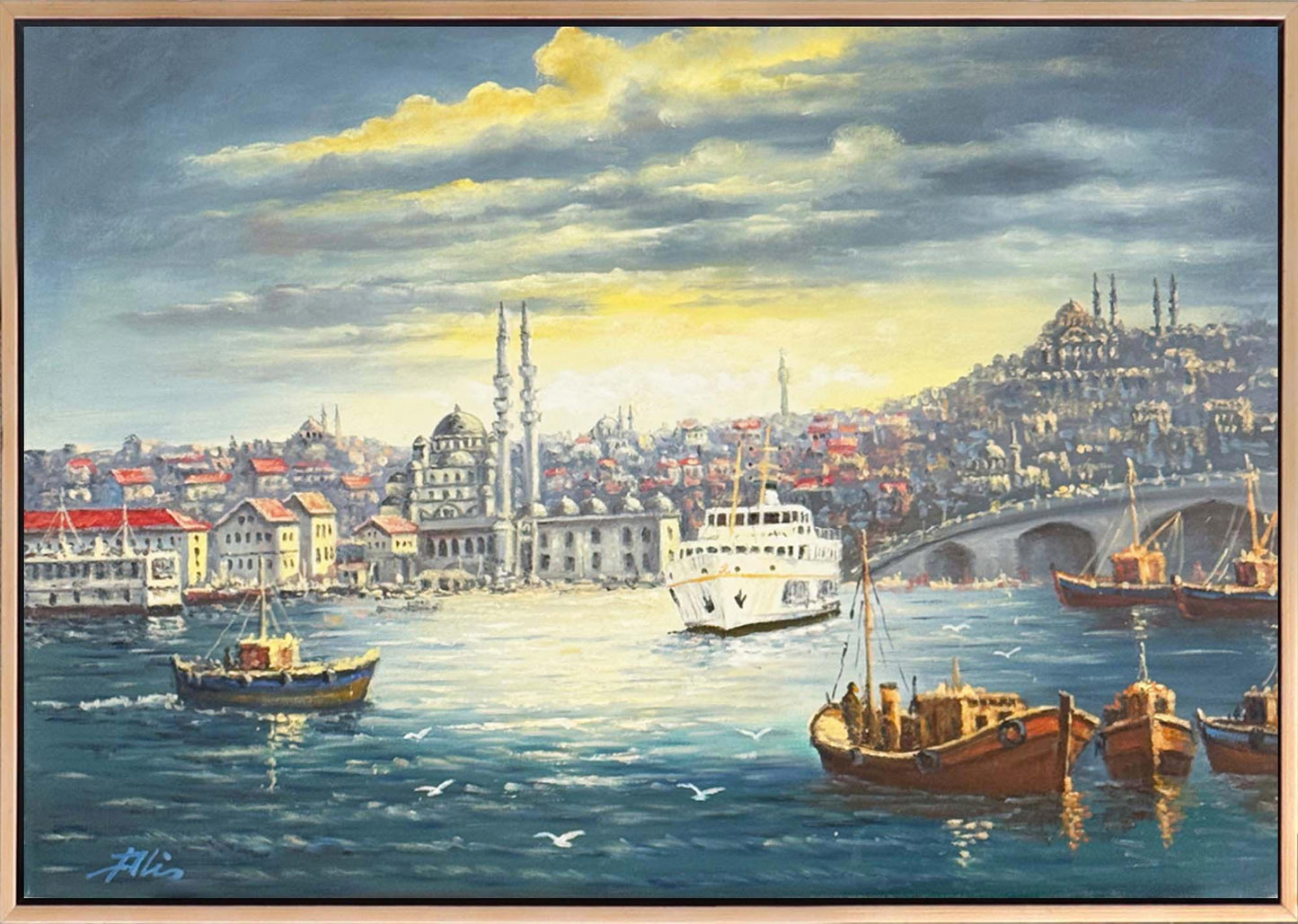 Huzurun Rengi İstanbul Yağlı Boya Tablosu Simurg Sanatevi