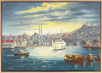 Huzurun Rengi İstanbul Yağlı Boya Tablosu Simurg Sanatevi