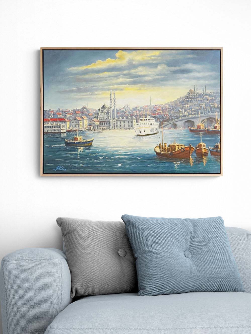 Huzurun Rengi İstanbul Yağlı Boya Tablosu Simurg Sanatevi