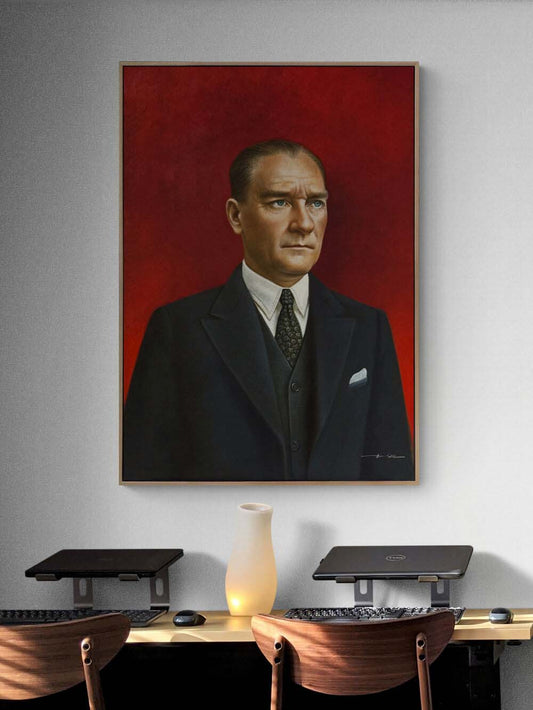 Atatürk'ün Aydınlığı Yağlı Boya Tablosu Simurg Sanatevi