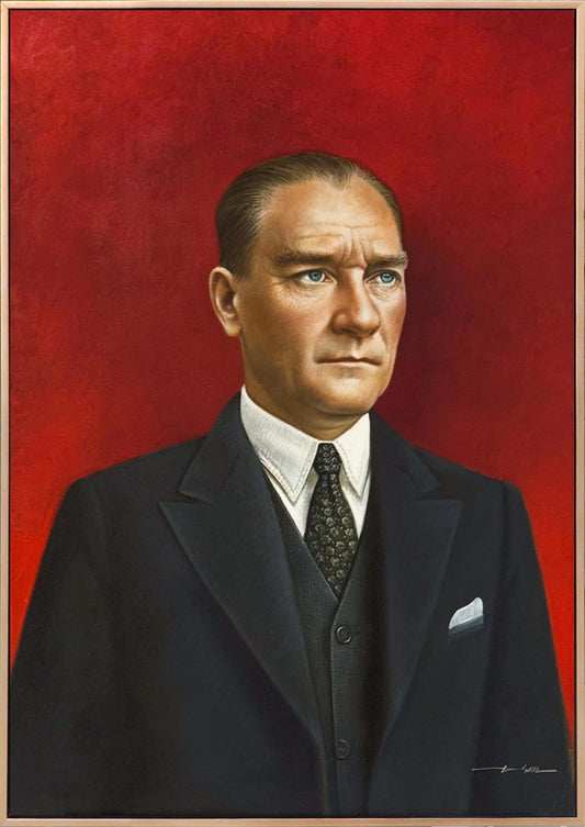 Atatürk'ün Aydınlığı Yağlı Boya Tablosu Simurg Sanatevi