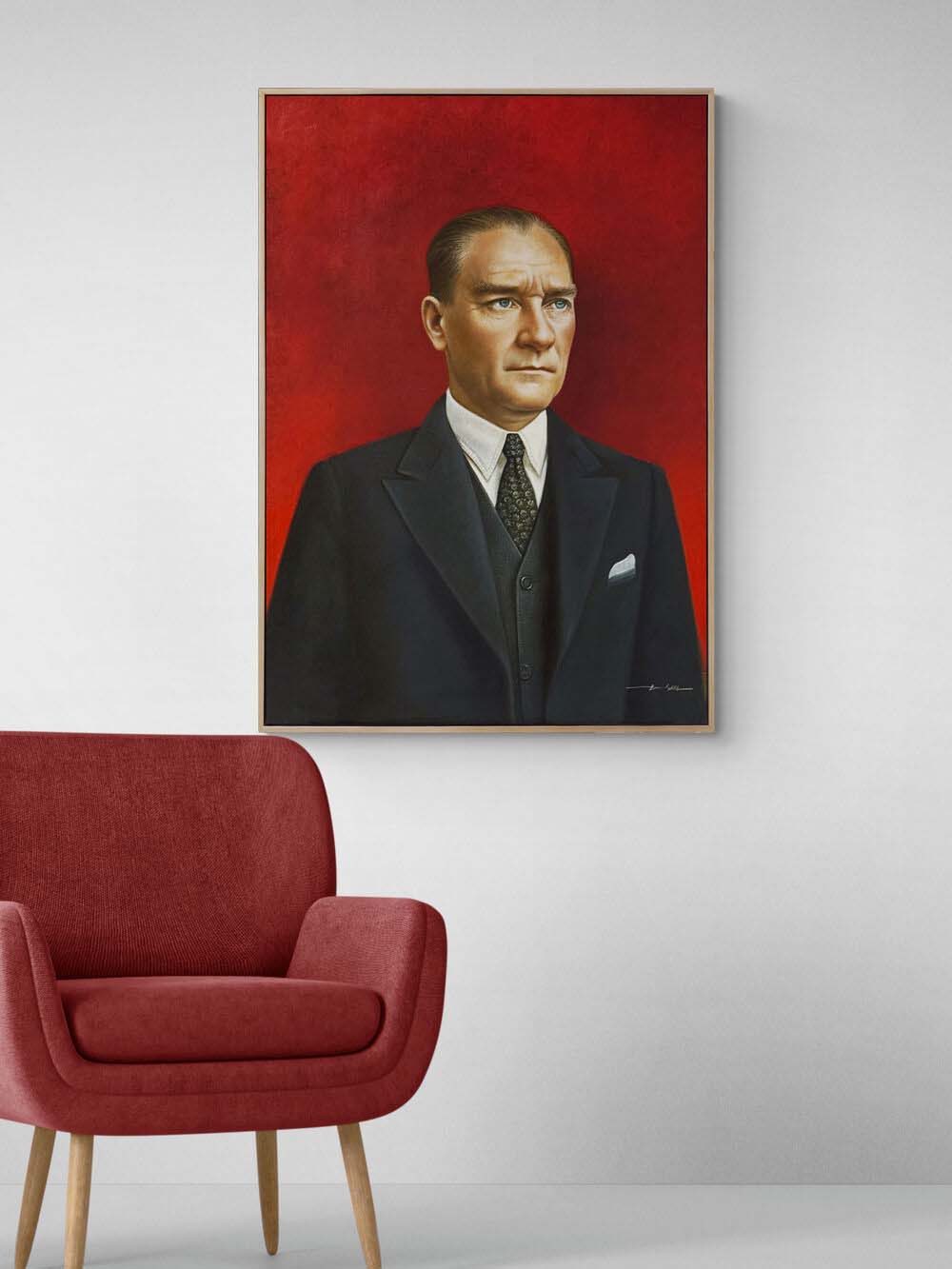 Atatürk'ün Aydınlığı Yağlı Boya Tablosu Simurg Sanatevi