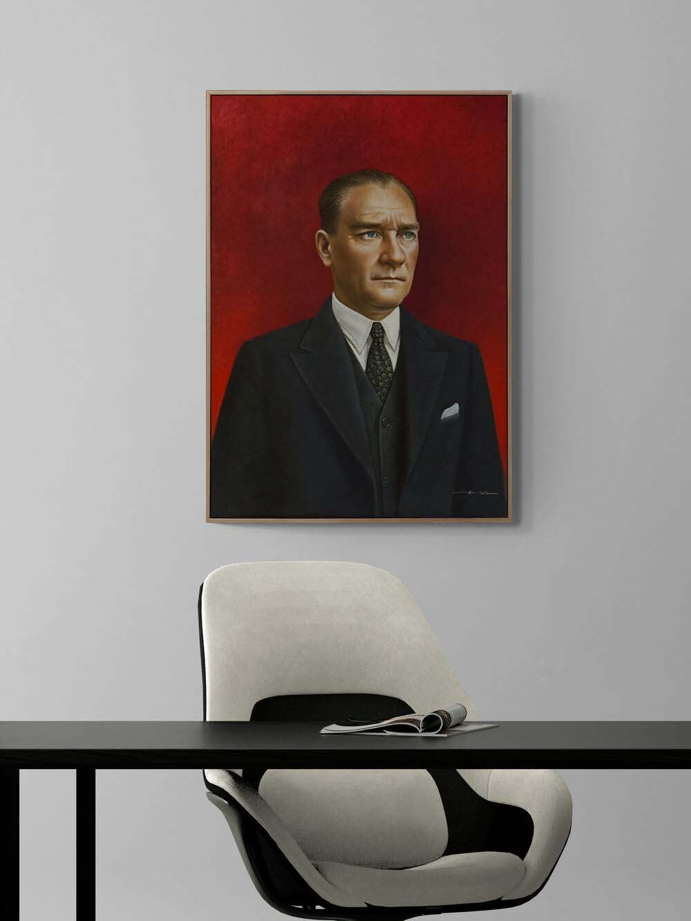 Atatürk'ün Aydınlığı Yağlı Boya Tablosu Simurg Sanatevi