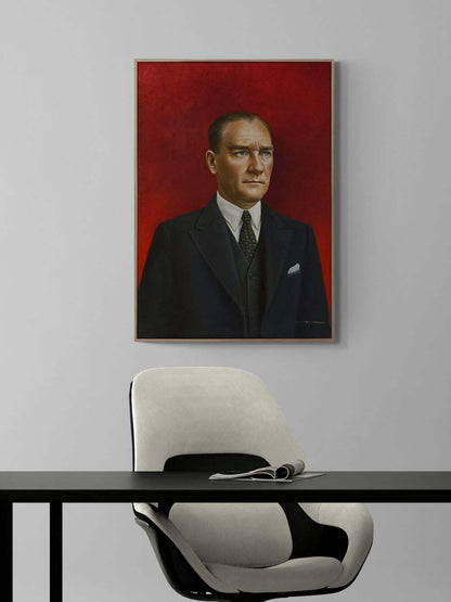 Atatürk'ün Aydınlığı Yağlı Boya Tablosu Simurg Sanatevi