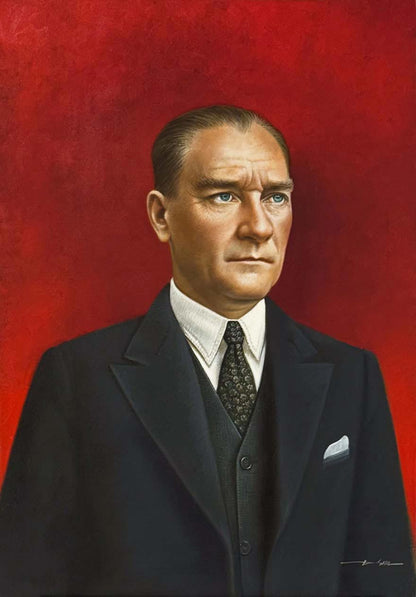 Atatürk'ün Aydınlığı Yağlı Boya Tablosu Simurg Sanatevi