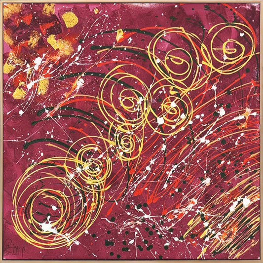 Serbest Akış Yağlı Boya Tablosu Simurg Sanatevi