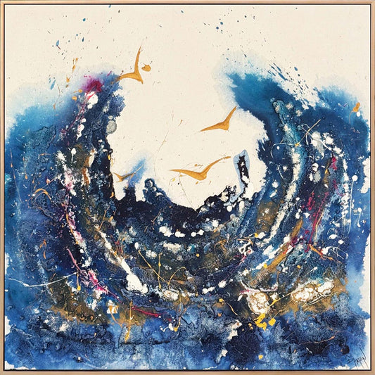 Kuşların Girdabı Yağlı Boya Tablosu Simurg Sanatevi