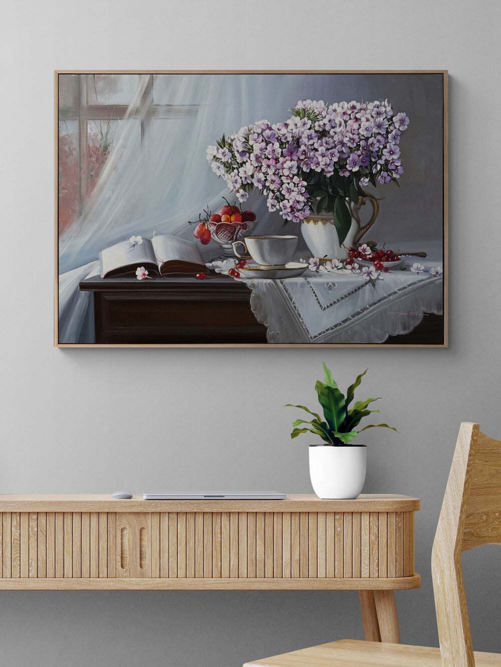 Pencereden Hayaller Yağlı Boya Tablosu Simurg Sanatevi