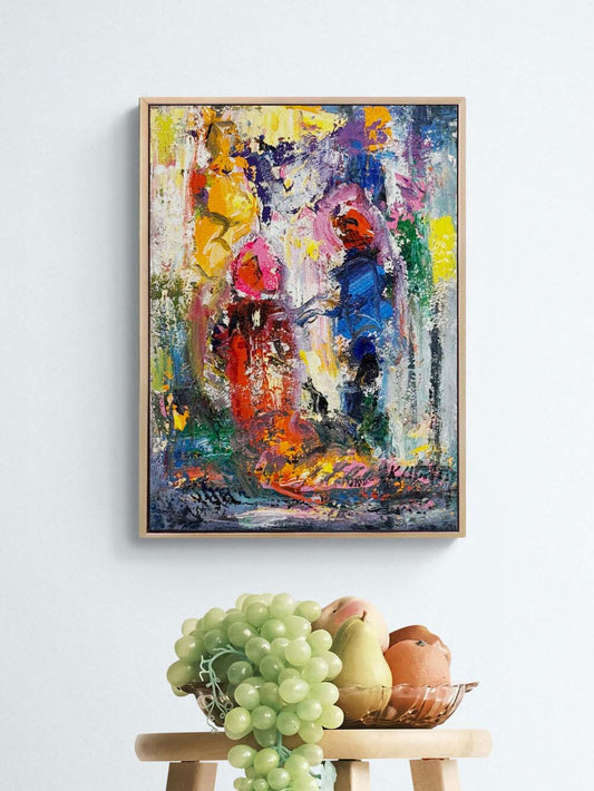 Renklerin İzleri Yağlı Boya Tablosu Simurg Sanatevi