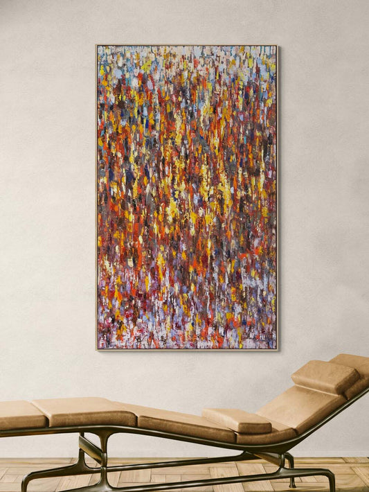 Renklerin Ritmi Yağlı Boya Tablosu Simurg Sanatevi