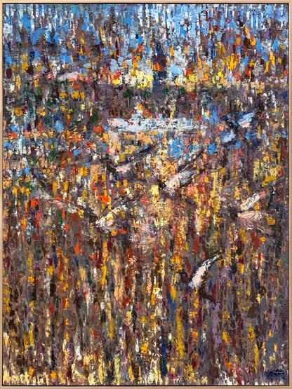 Martıların İstanbul'u Yağlı Boya Tablosu Simurg Sanatevi