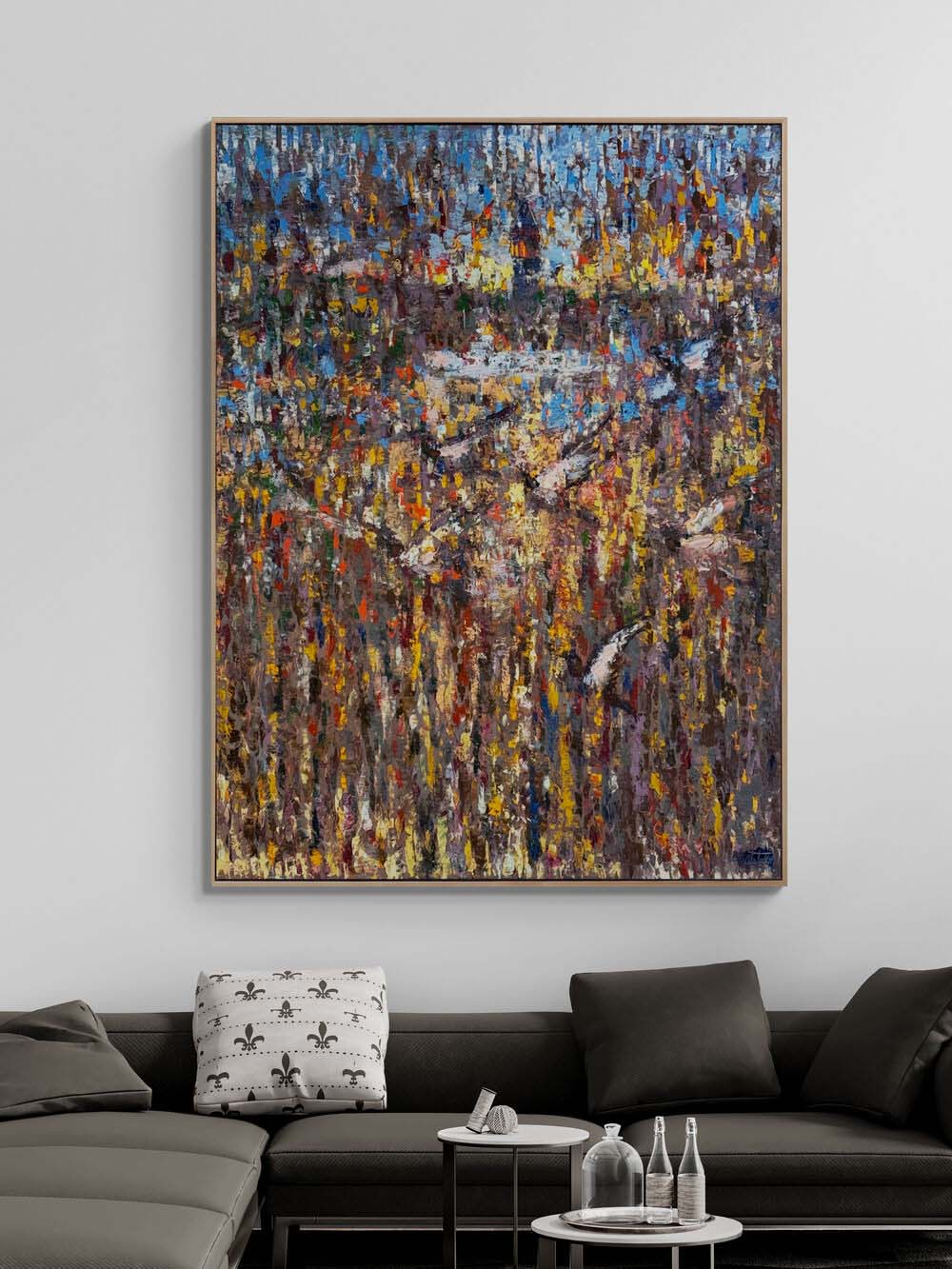 Martıların İstanbul'u Yağlı Boya Tablosu Simurg Sanatevi