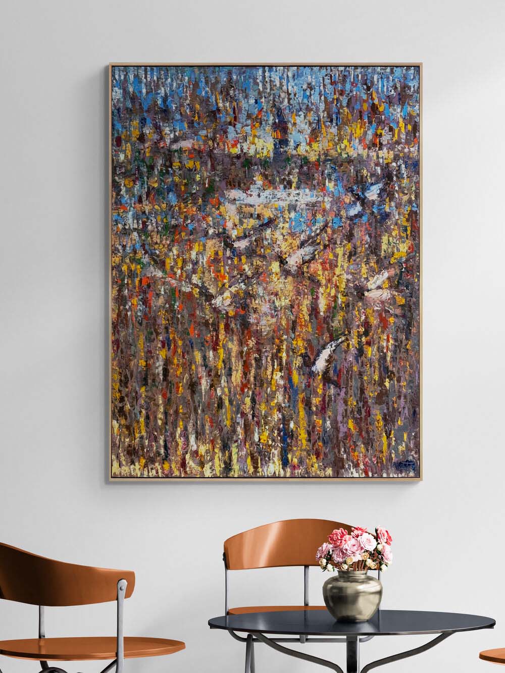 Martıların İstanbul'u Yağlı Boya Tablosu Simurg Sanatevi