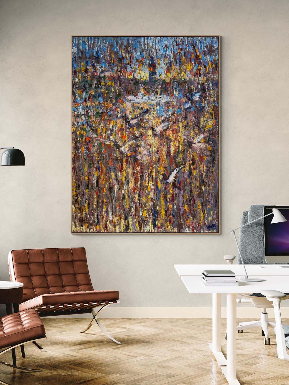 Martıların İstanbul'u Yağlı Boya Tablosu Simurg Sanatevi