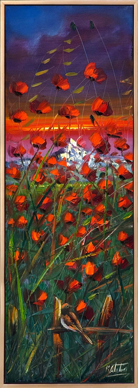 Şafak Vakti Gelincikler Yağlı Boya Tablosu Simurg Sanatevi