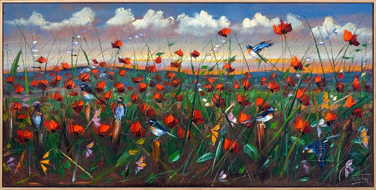 Kırlara Karışan Renkler Yağlı Boya Tablosu Simurg Sanatevi