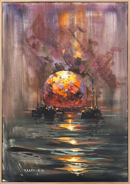 Kızılda Ufuk Yağlı Boya Tablosu Simurg Sanatevi