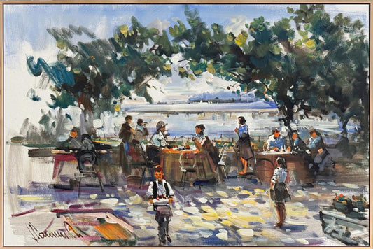 Çınar Altı Sohbetleri Yağlı Boya Tablosu Simurg Sanatevi