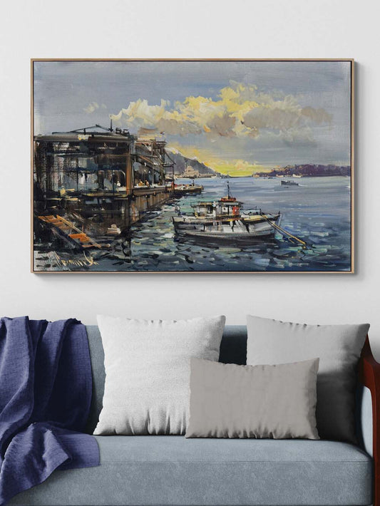 Çengelköy Sahilinden Yağlı Boya Tablosu Simurg Sanatevi