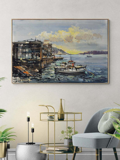 Çengelköy Sahilinden Yağlı Boya Tablosu Simurg Sanatevi