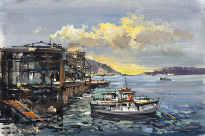 Çengelköy Sahilinden Yağlı Boya Tablosu Simurg Sanatevi