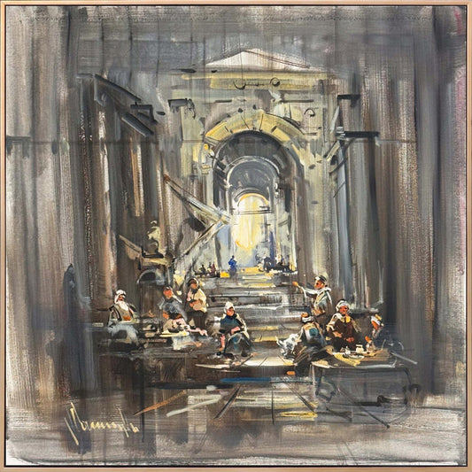 Han Kapısında Hayat Yağlı Boya Tablosu Simurg Sanatevi