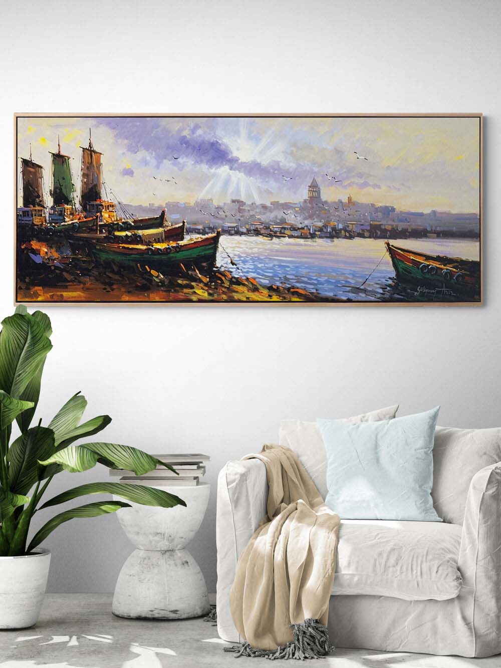 İstanbul'un Uyanışı Yağlı Boya Tablosu Simurg Sanatevi