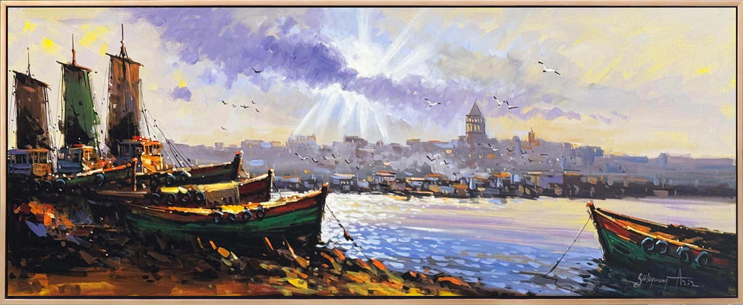 İstanbul'un Uyanışı Yağlı Boya Tablosu Simurg Sanatevi