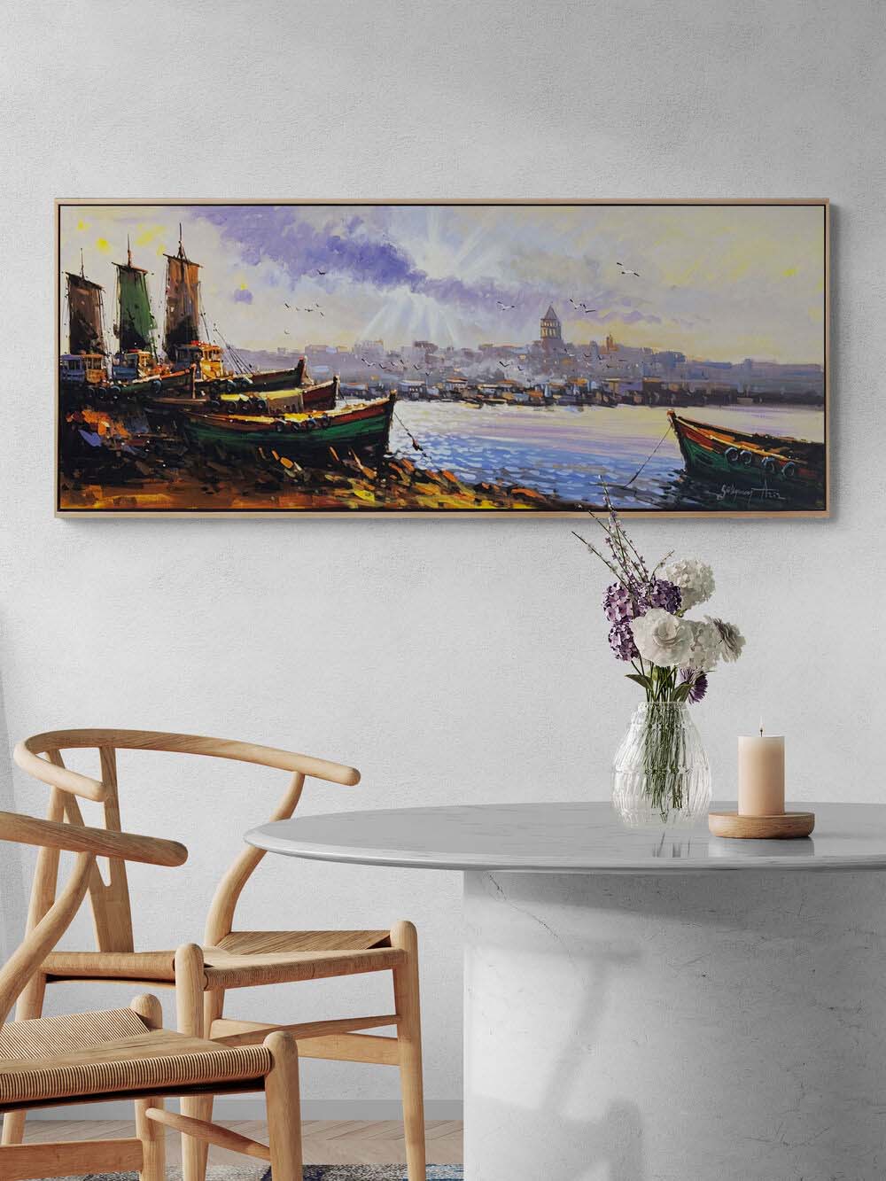 İstanbul'un Uyanışı Yağlı Boya Tablosu Simurg Sanatevi