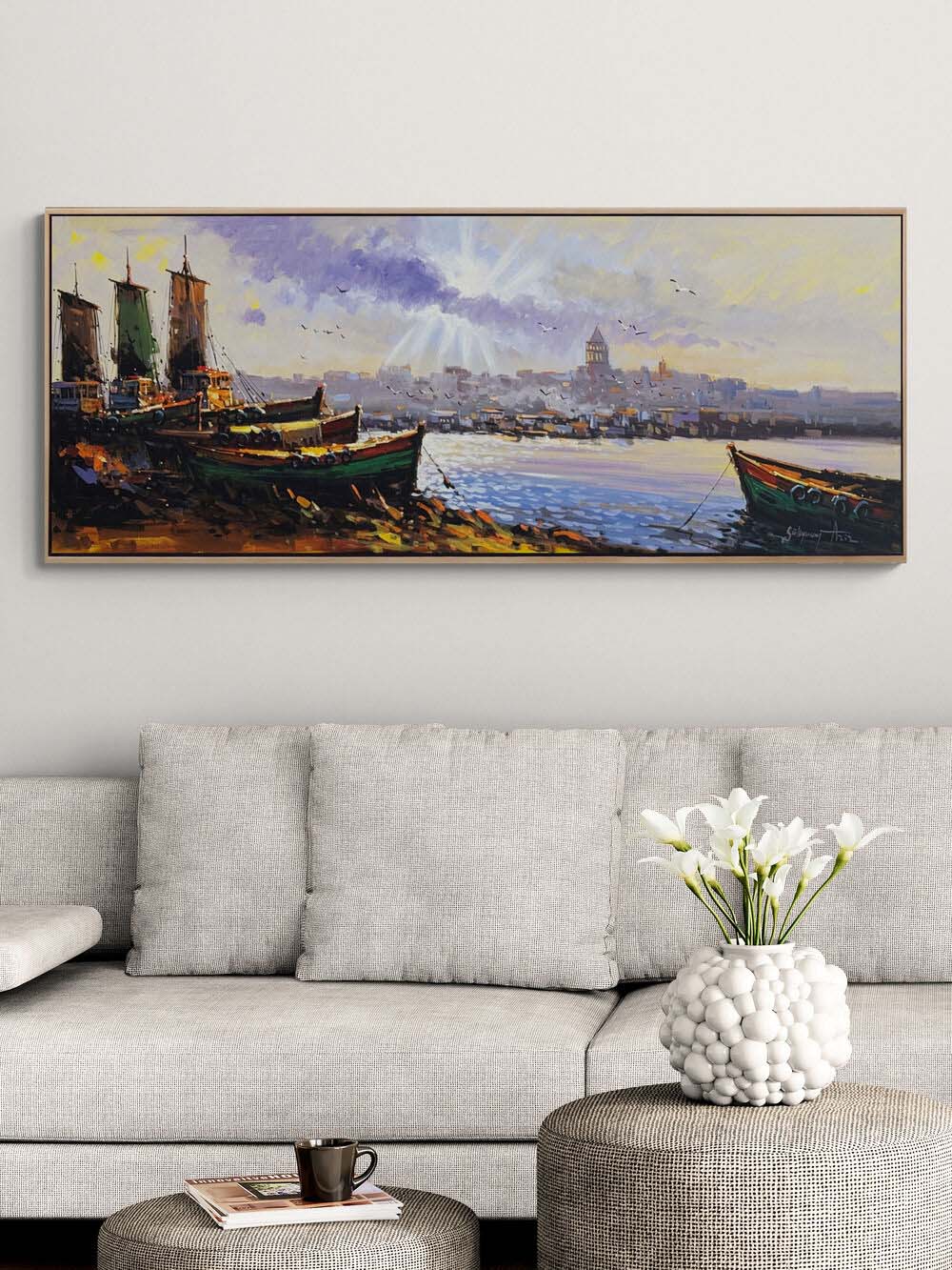 İstanbul'un Uyanışı Yağlı Boya Tablosu Simurg Sanatevi