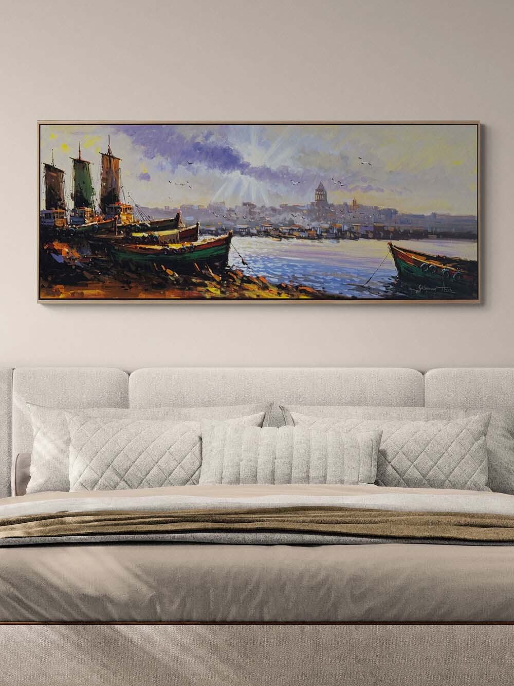 İstanbul'un Uyanışı Yağlı Boya Tablosu Simurg Sanatevi