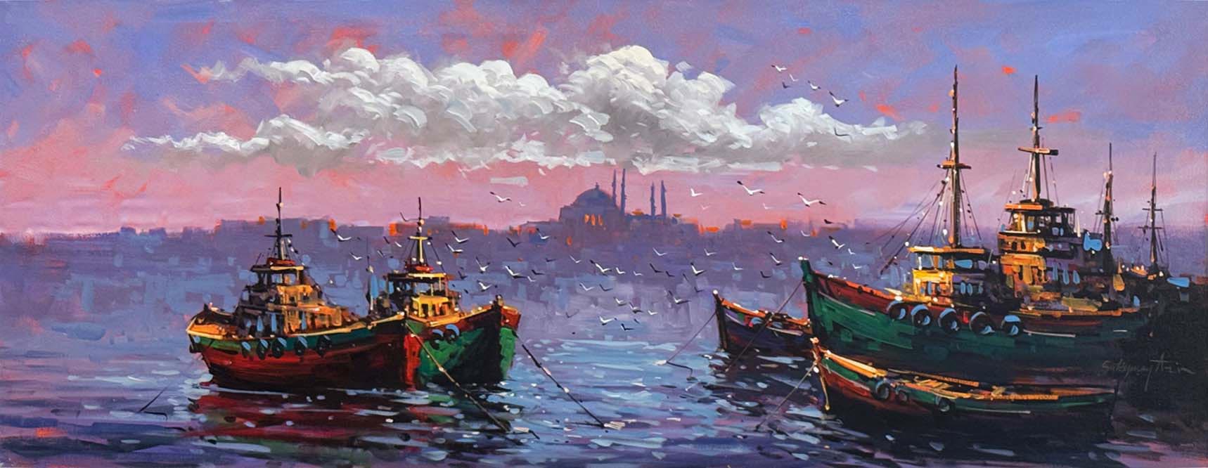 Sarayburnu’na Karşı Yağlı Boya Tablosu Simurg Sanatevi