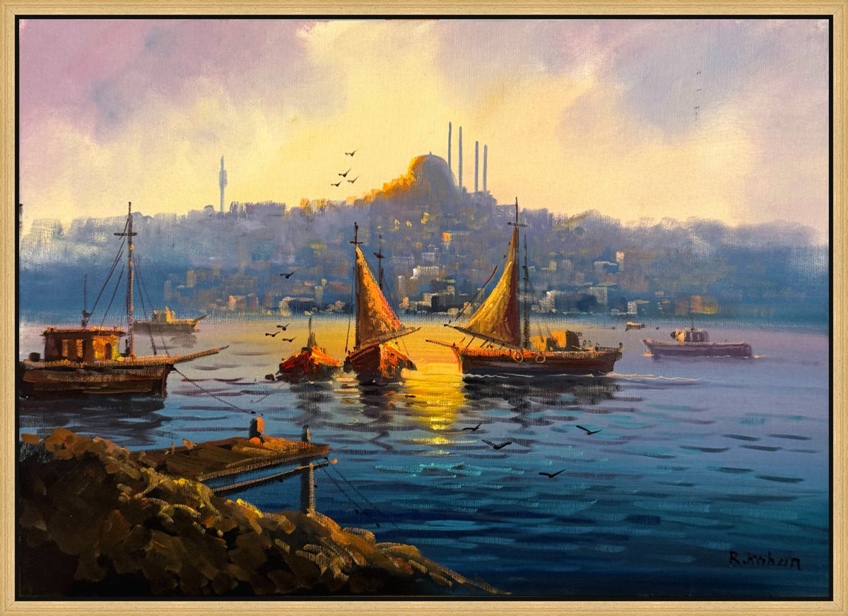Altın Yelkenler Yağlı Boya Tablosu Simurg Sanatevi