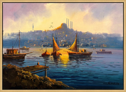 Altın Yelkenler Yağlı Boya Tablosu Simurg Sanatevi