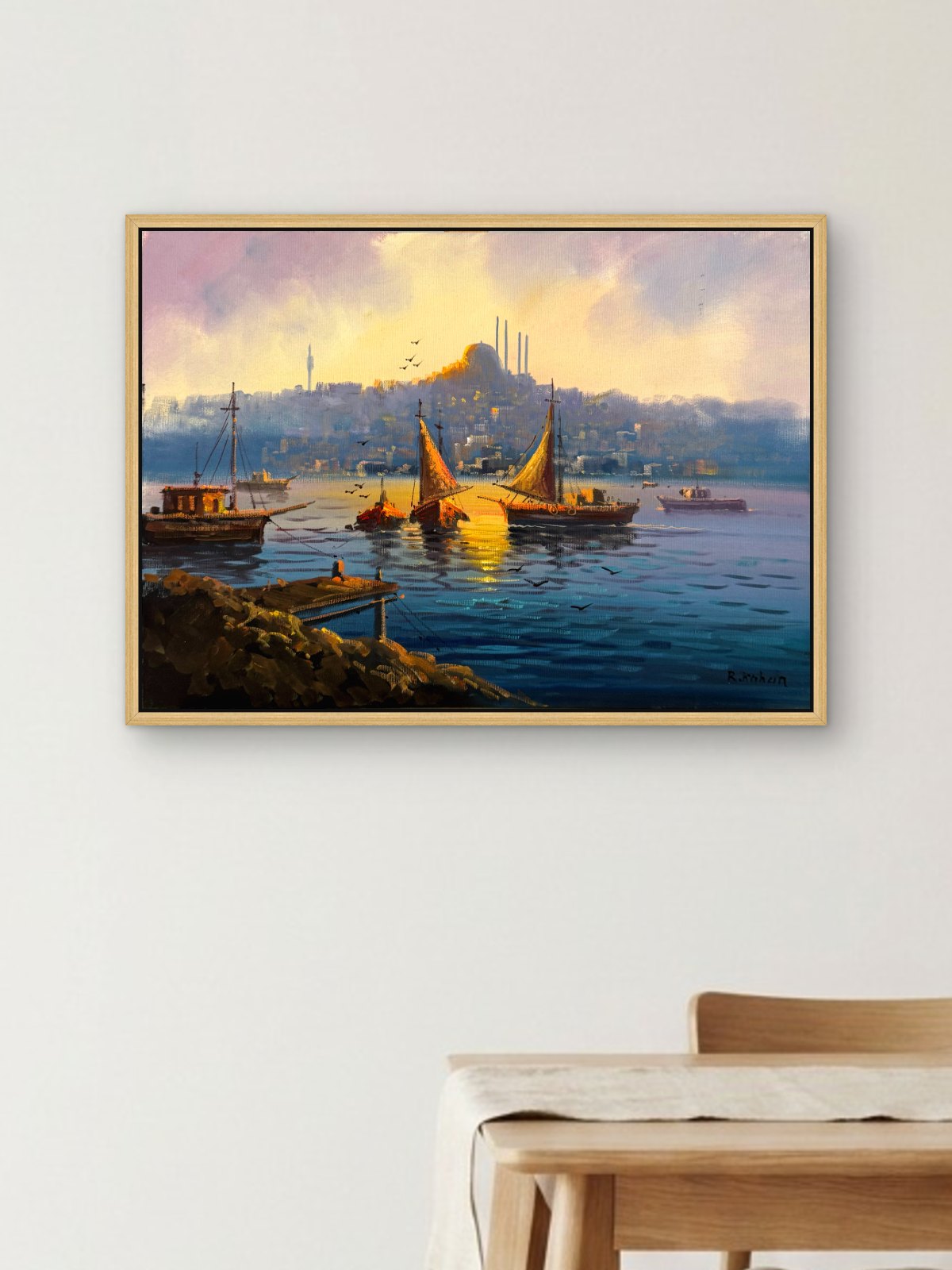 Altın Yelkenler Yağlı Boya Tablosu Simurg Sanatevi