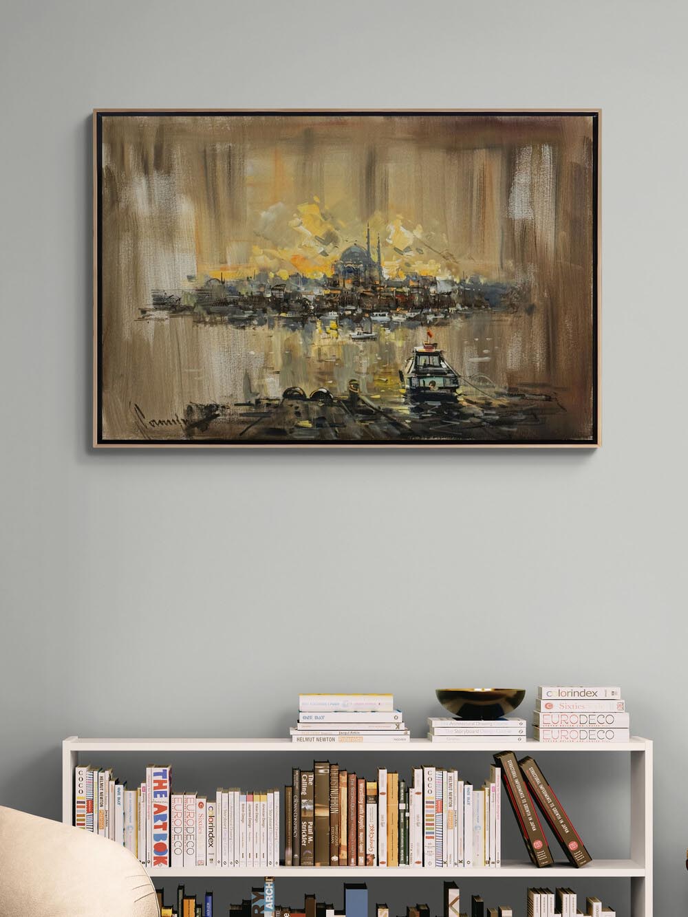 Kıyıda Bekleyen Zaman Yağlı Boya Tablosu Simurg Sanatevi