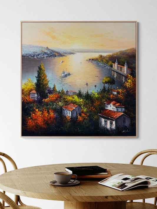 Boğaz'da Akşamüstü Yağlı Boya Tablosu