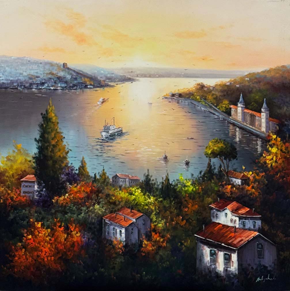 Boğaz'da Akşamüstü Yağlı Boya Tablosu