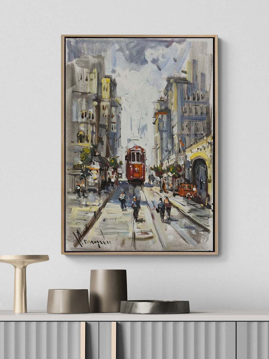 Beyoğlu’nda Bir Gün Yağlı Boya Tablosu