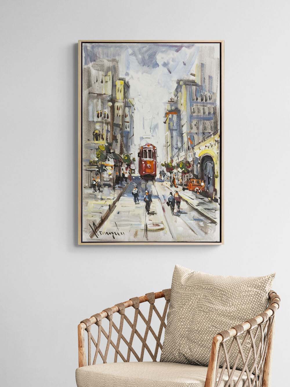 Beyoğlu’nda Bir Gün Yağlı Boya Tablosu
