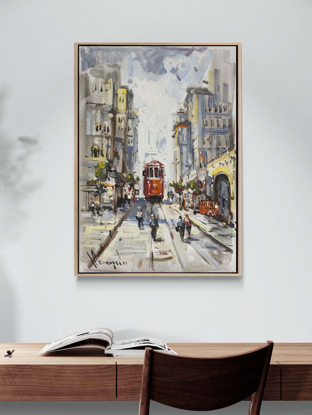 Beyoğlu’nda Bir Gün Yağlı Boya Tablosu