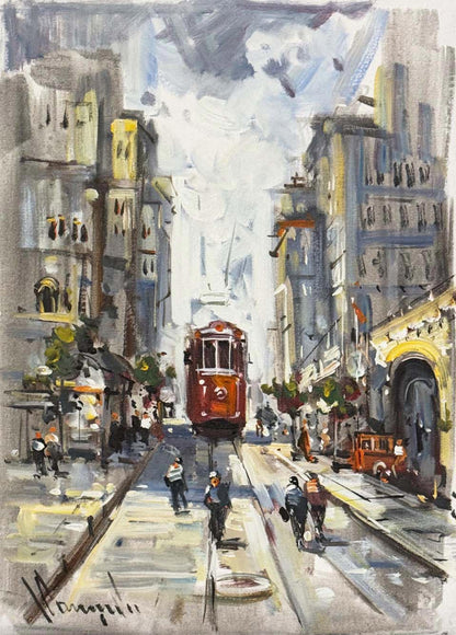 Beyoğlu’nda Bir Gün Yağlı Boya Tablosu